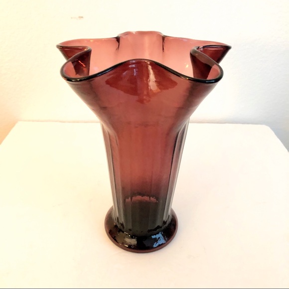 Vintage Purple Flower Vase